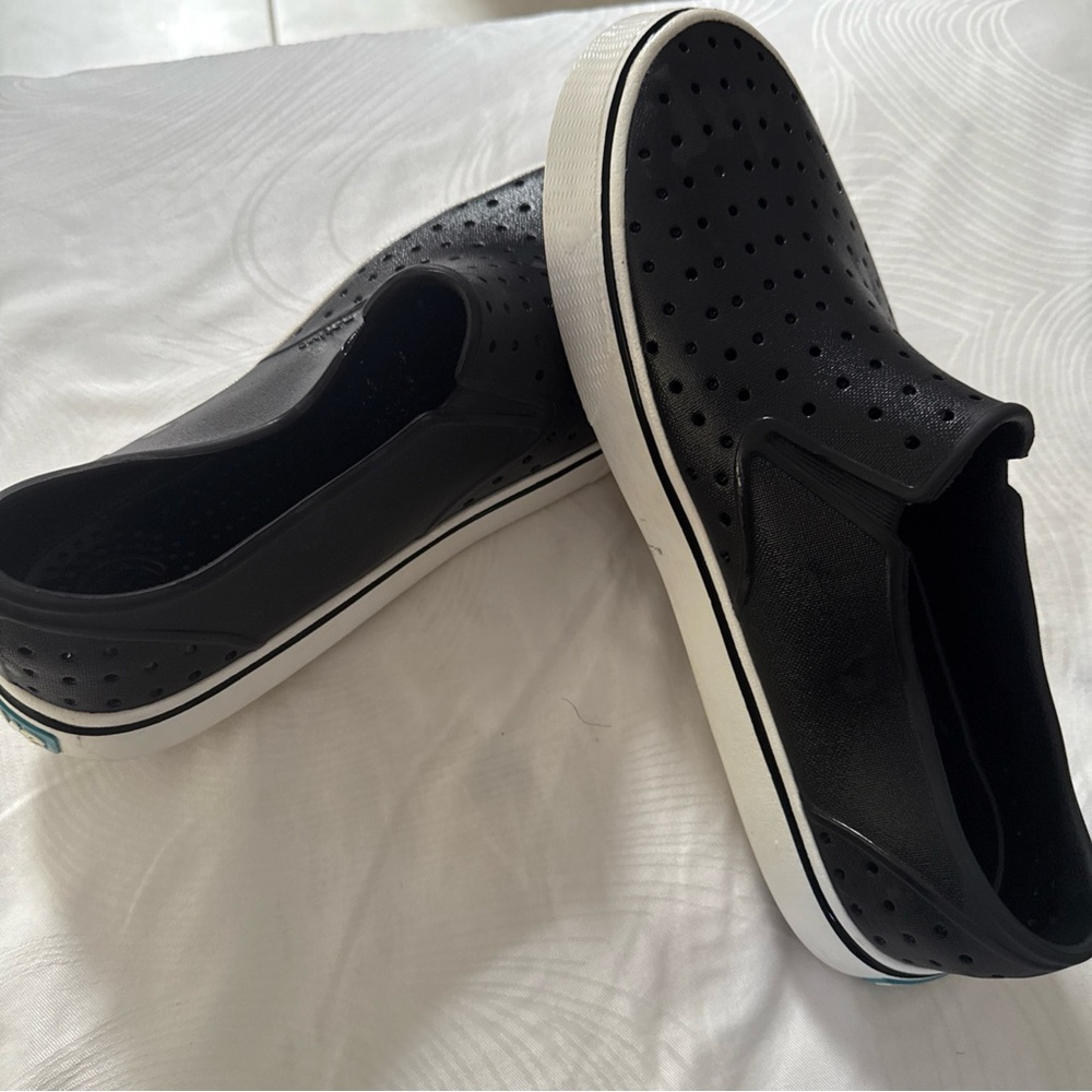 Native Shoes Perforated Black Slip-Ons
